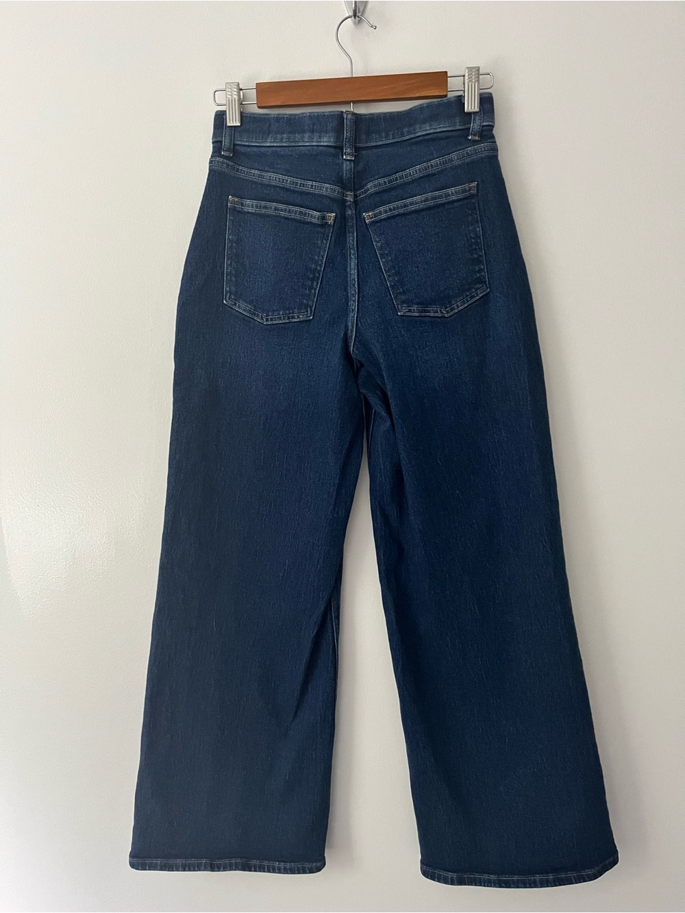 Spanx Spanxshape Authentic 360 Wide Leg Blue Denim Jeans Small Petite - Picture 5 of 11